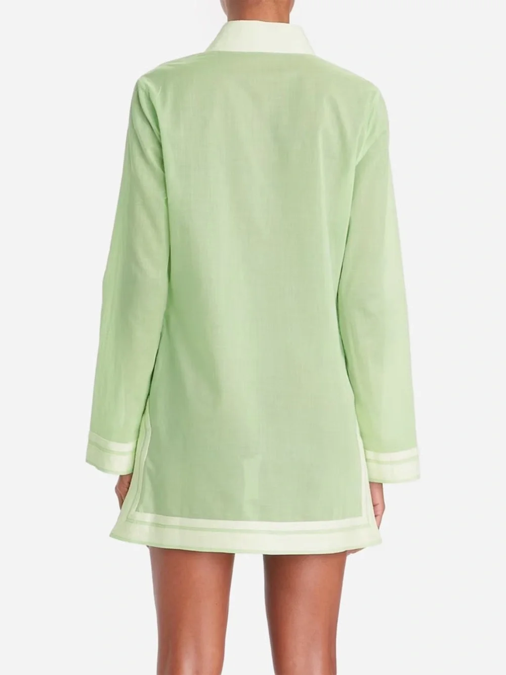 NWT Tory Burch Cotton Tunic Caftan Bright Mint Resort Swim Cover Up